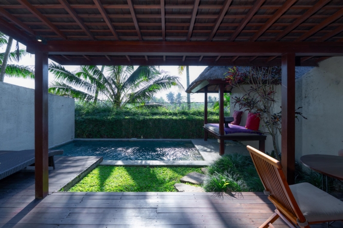 Sunrise rice fields villa swimming pool