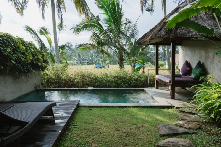 Sunrise rice fields villa swimming pool